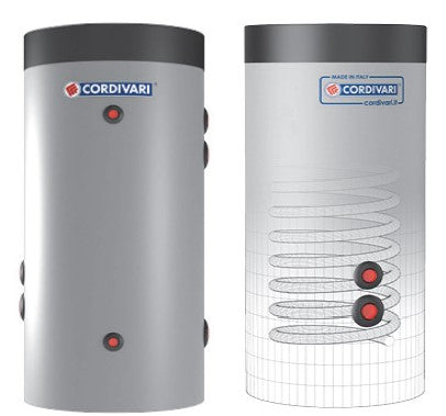 Krachtige Polywarm Cordivari Boiler Model BOLLY PRIMO 100 Lt voor warmwaterproductie met 1 vaste warmtewisselaar.