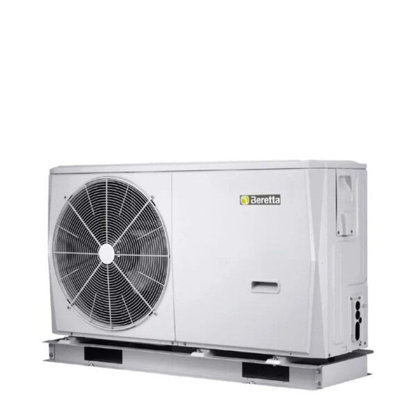 Hydronische lucht/water warmtepomp Beretta HYDRO UNIT M 014 Monofase R-32 met afstandsbediening - witte warmtepompunit.