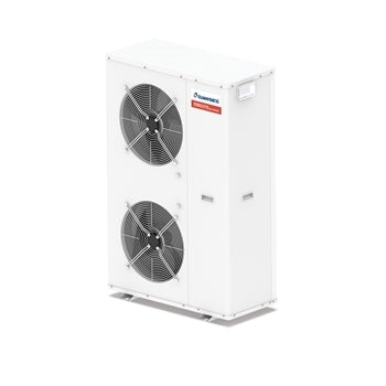 Omkeerbare inverter warmtepomp Climaveneta i-BX-N020T, driekleurig met bediening aan boord.