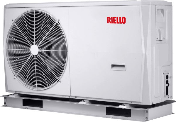 Monobloc lucht-water warmtepomp Riello NXHM 006 Monofase R-32 met compact en modern ontwerp.
