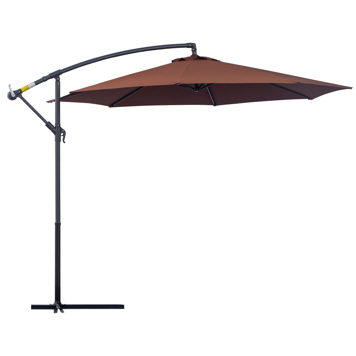 EASYCOMFORT Tuinparasol 3x2,5m Kantelarm met zwengel, van staal en polyester, bruin