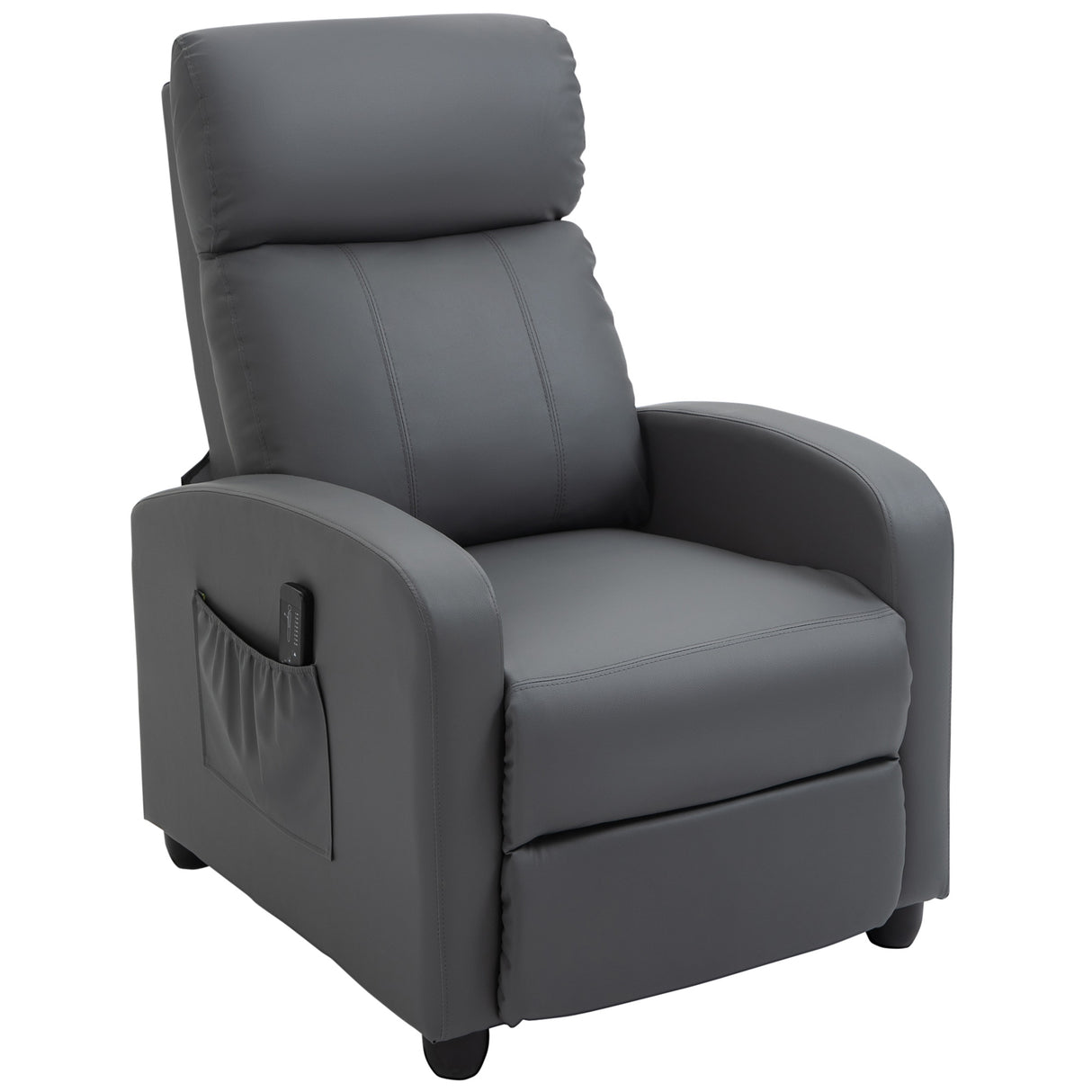 Easycomfort Stoel Relax Massage met Telecom en 8 Programma&#39s, Liggend en Schoeisel, 68x88x98cm, Grijs