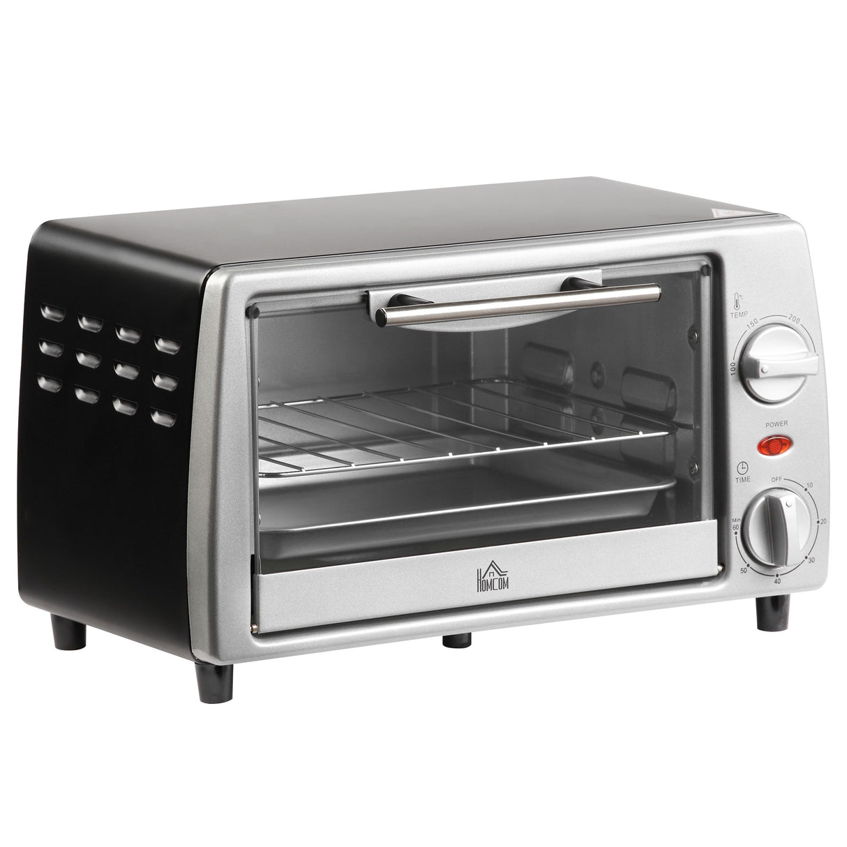 Easycomfort elektrische voeding 10L, temperatuur instelbaar en timer, rooster en tafel opgenomen, 750W, 36,5x26x22cm, zwart zilver