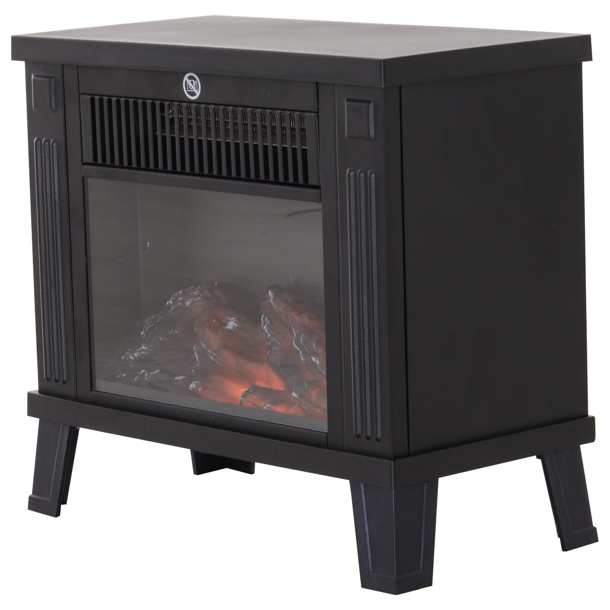 Easycomfort Modern Land Elektrische Road Power 600W/1200W met Vlameffect 34 x 17 x 31cm Zwart