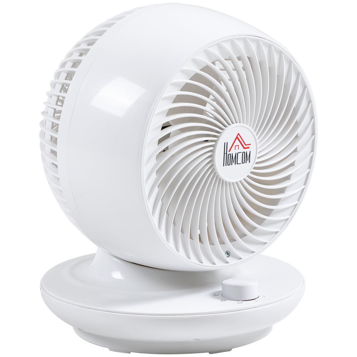 Easycomfort Tafelventilator 3 snelheden, oscillatie 70° en helling 90°, 27x27x34cm, Wit en Zwart