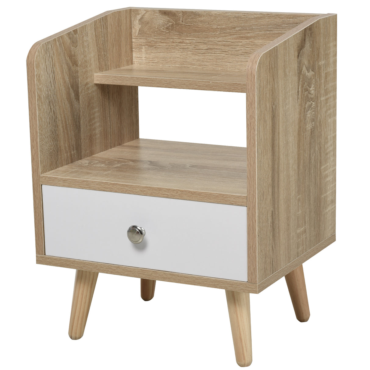 Easycomfort Commodity Ruimtebesparende Meubel met Cassette en Mensola in Hout 37x30x48cm