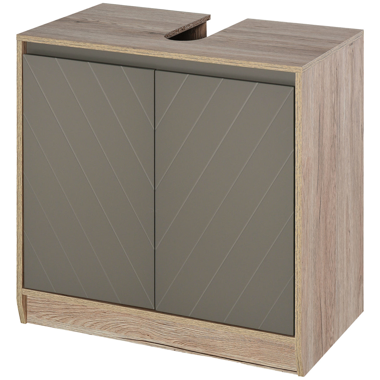 Easycomfort MDF Flatbedkast met wasmachine met 2 fronten en 2 verstelbare mouwen, 60 x 30 x 60 cm