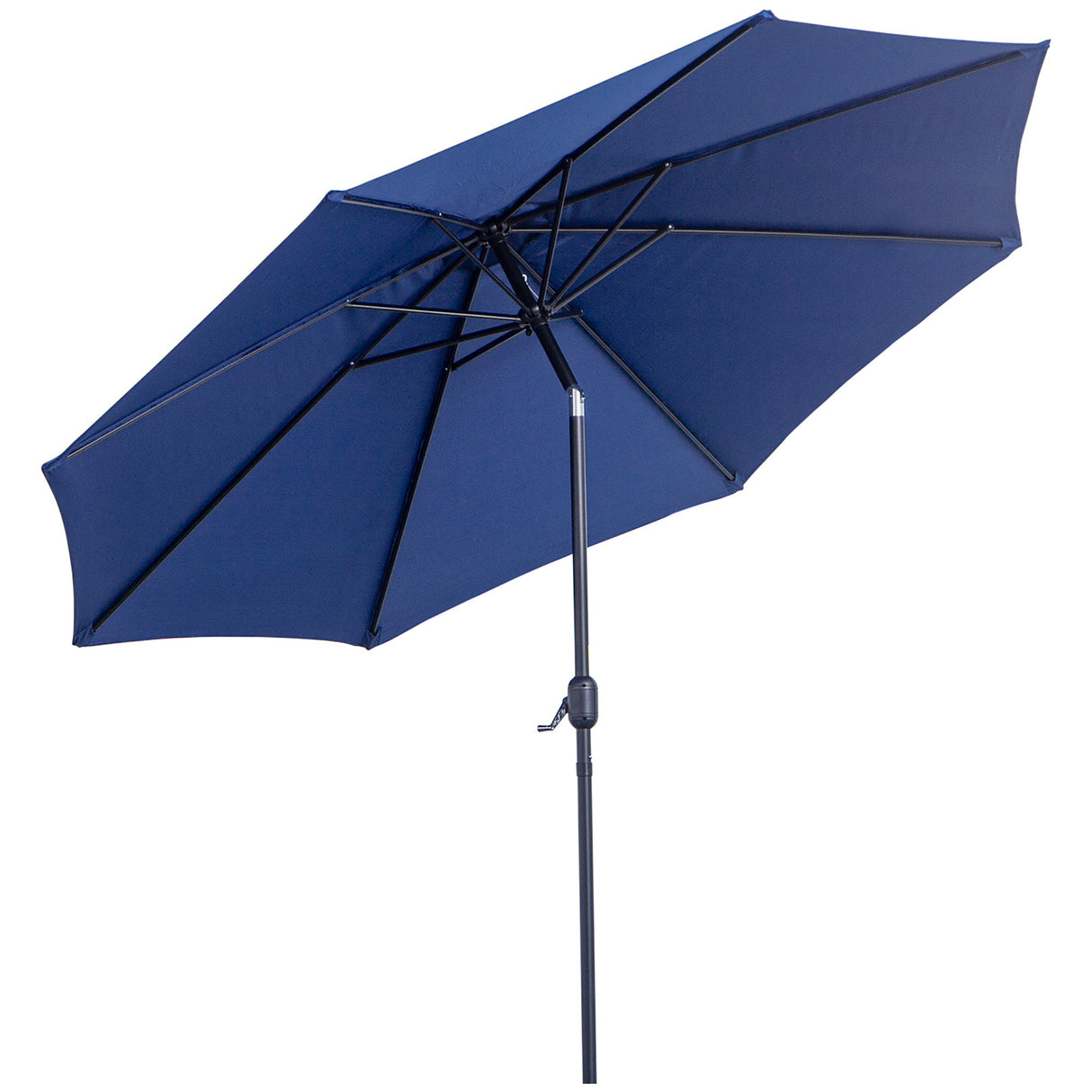 Easycomfort Tuinparasol 3x2,5 kantelbaar met handvat en palletmonteerbaar, in metaal en polyester blauw