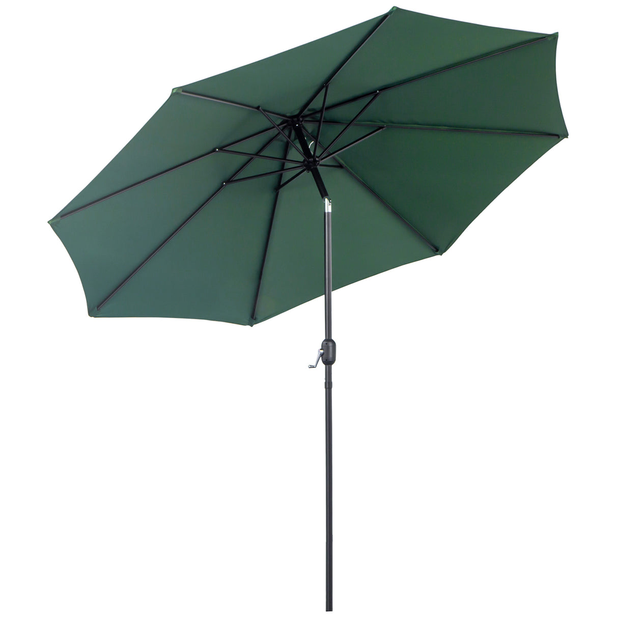 EASYCOMFORT Kantelbare parasol 3x2,5 m, met slinger, van metaal en groen polyester