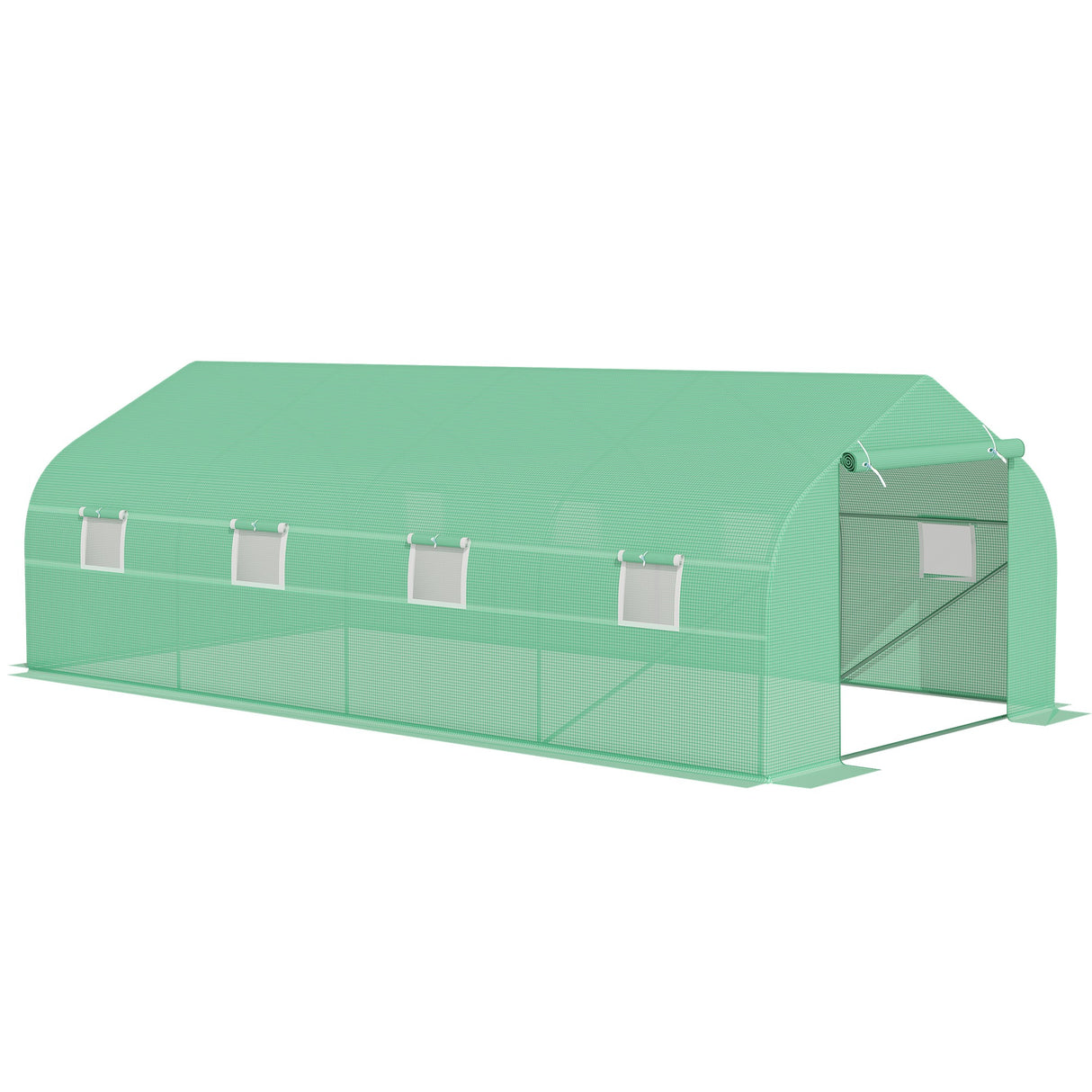EASYCOMFORT Tunneltuinkas 6x3x2m met PE-schuin dak, groen