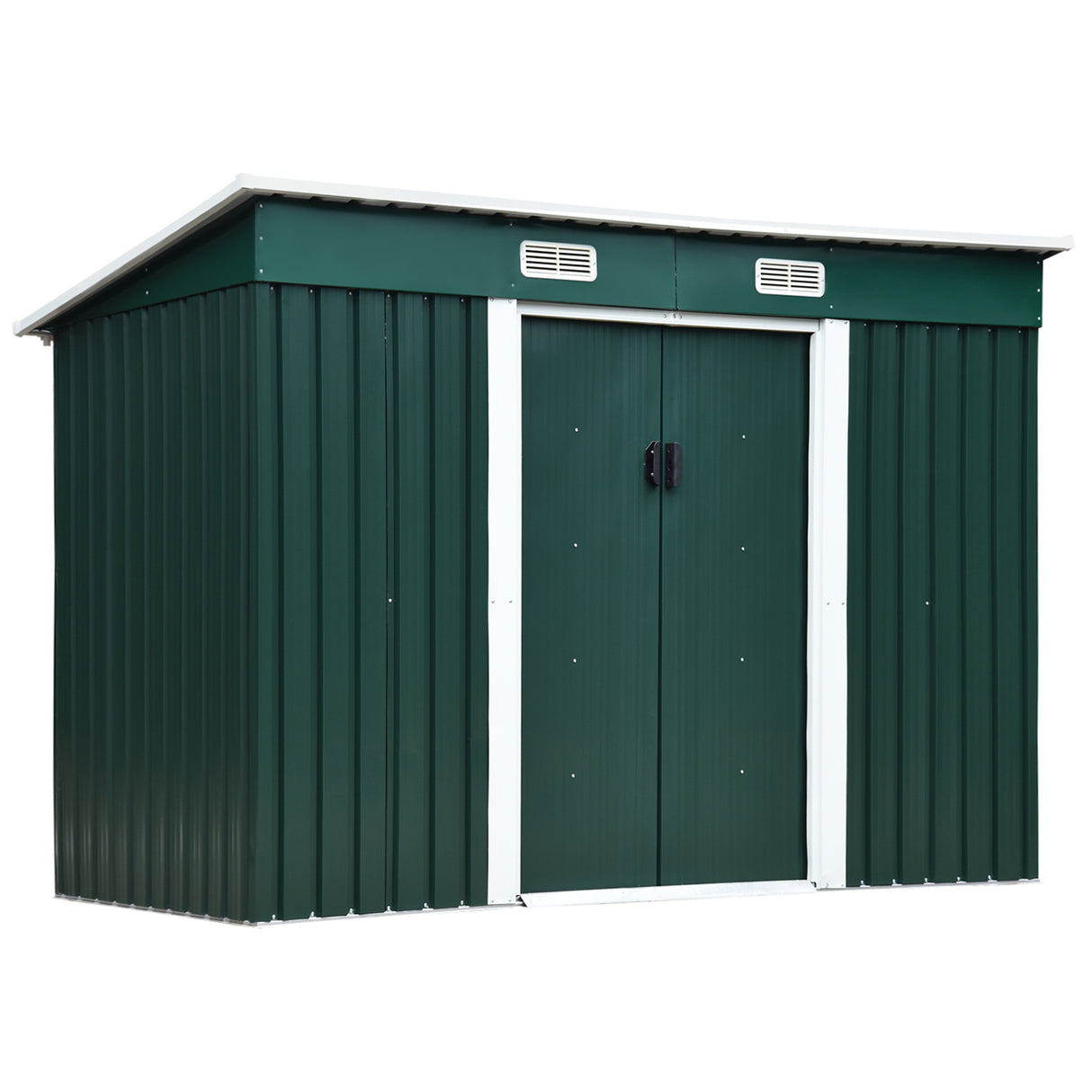 Easycomfort Stalen Deuraccessoires, Tuincabine met 2 Schroefdeuren, 261x133x182cm