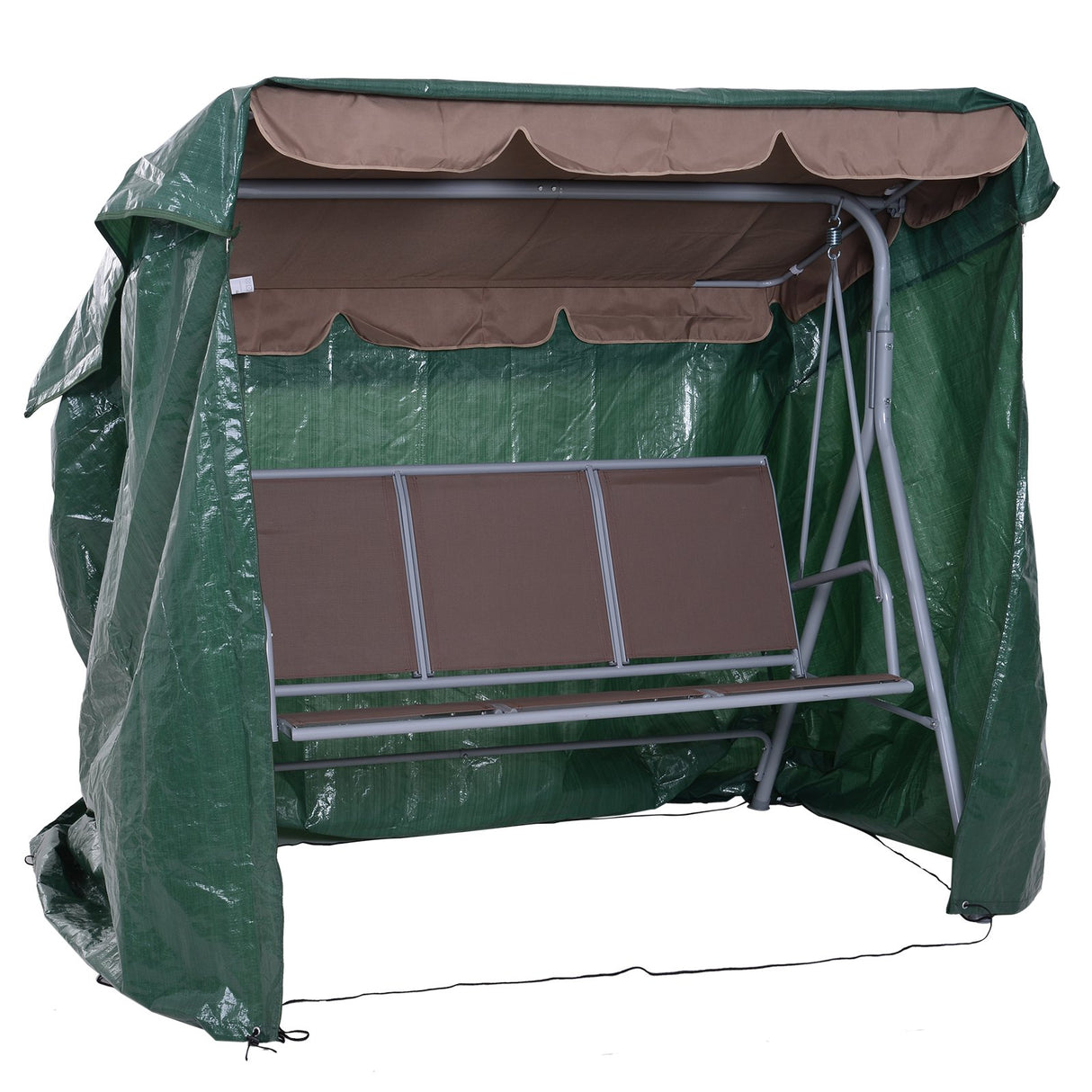 EASYCOMFORT waterdichte anti-schimmel tuinmeubelhoes met PE-bevestiging, groen, 215x155x150cm