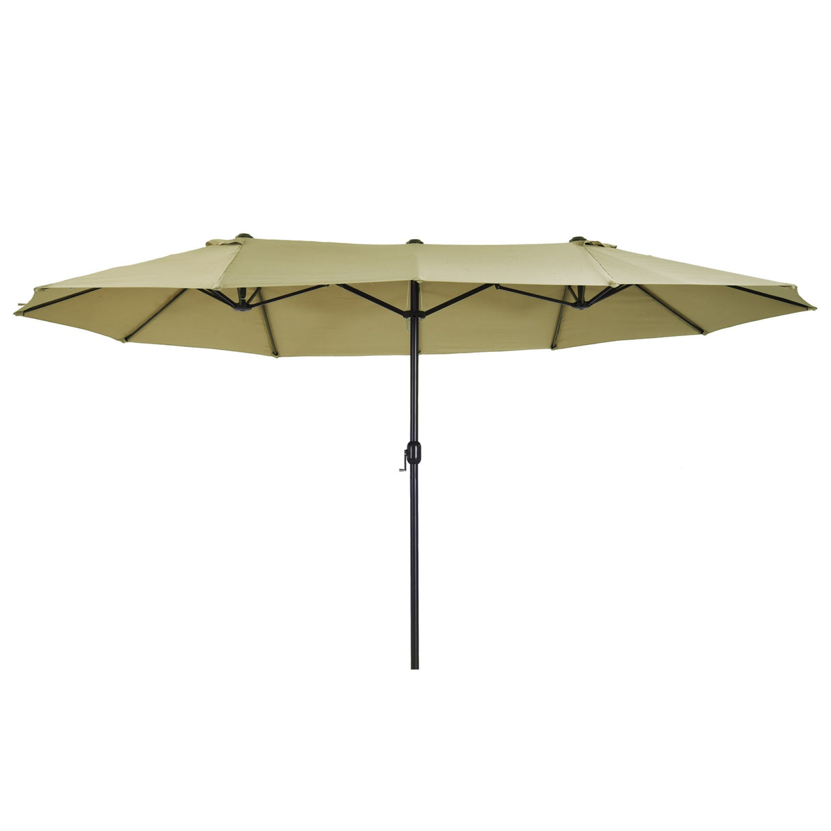 EASYCOMFORT Dubbele tuinparasol met zwenlopening, van staal en polyester, 460x270x240 cm