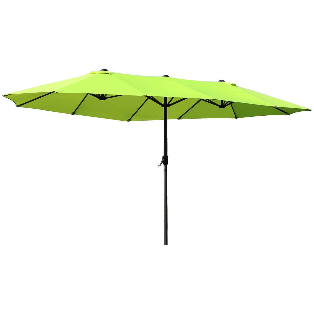 Easycomfort Dubbele Tuinparasol met handmatige opening, Staal en Polyester, 460x270x240 cm, Lichtgroen