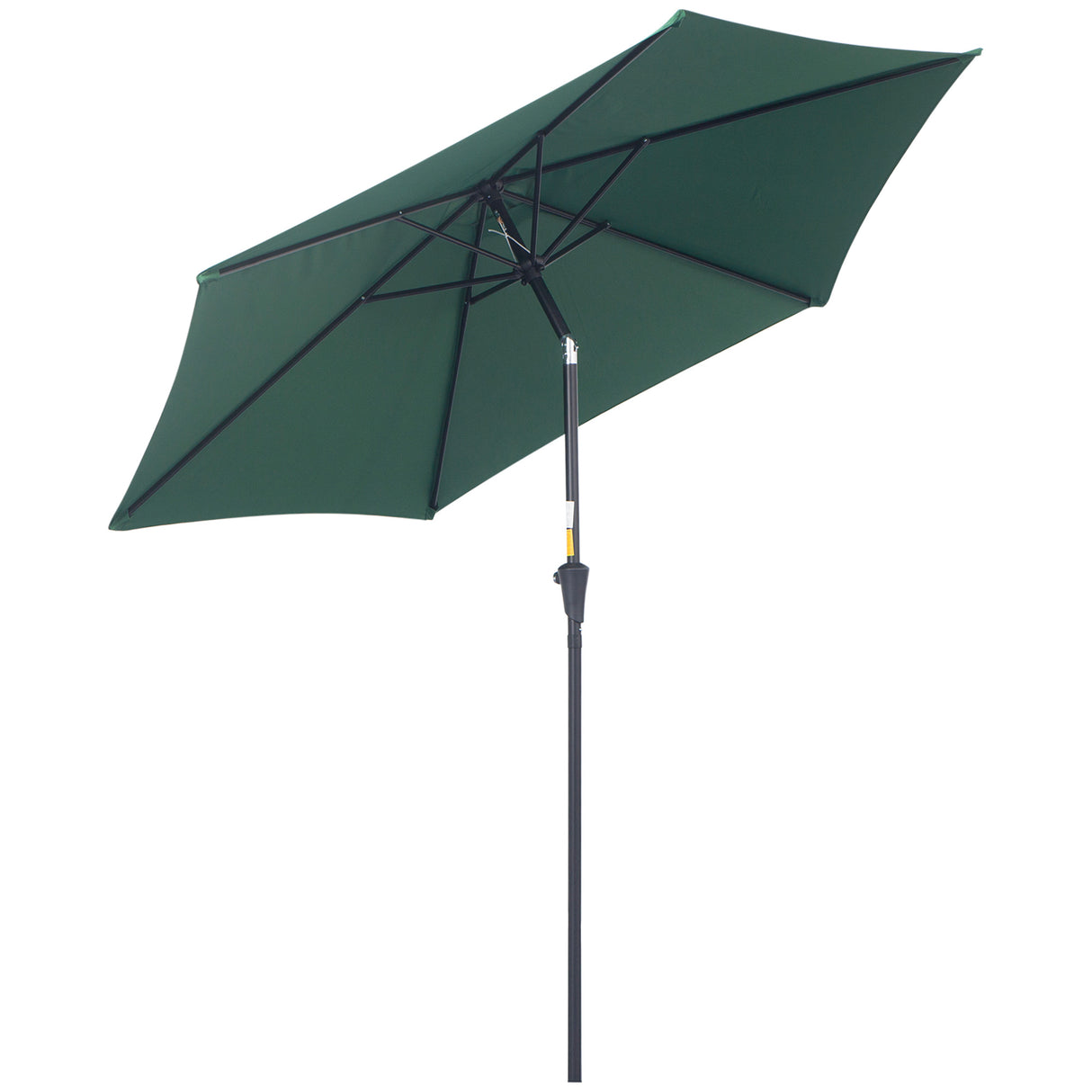 EASYCOMFORT Tuinparasol 2,7x2,4 m met kantelkop, van aluminium en polyester, donkergroen en zwart