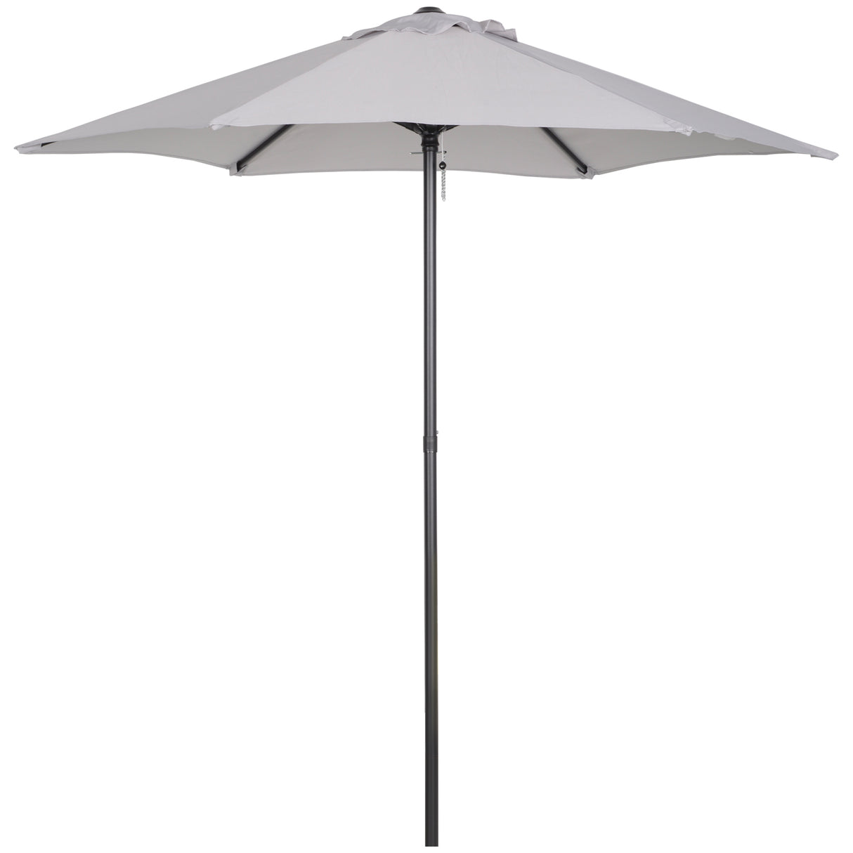 EASYCOMFORT Outusnny Tuinparasol 2x2 m met centrale paal, Buitenparasol van aluminium, Lichtgrijs
