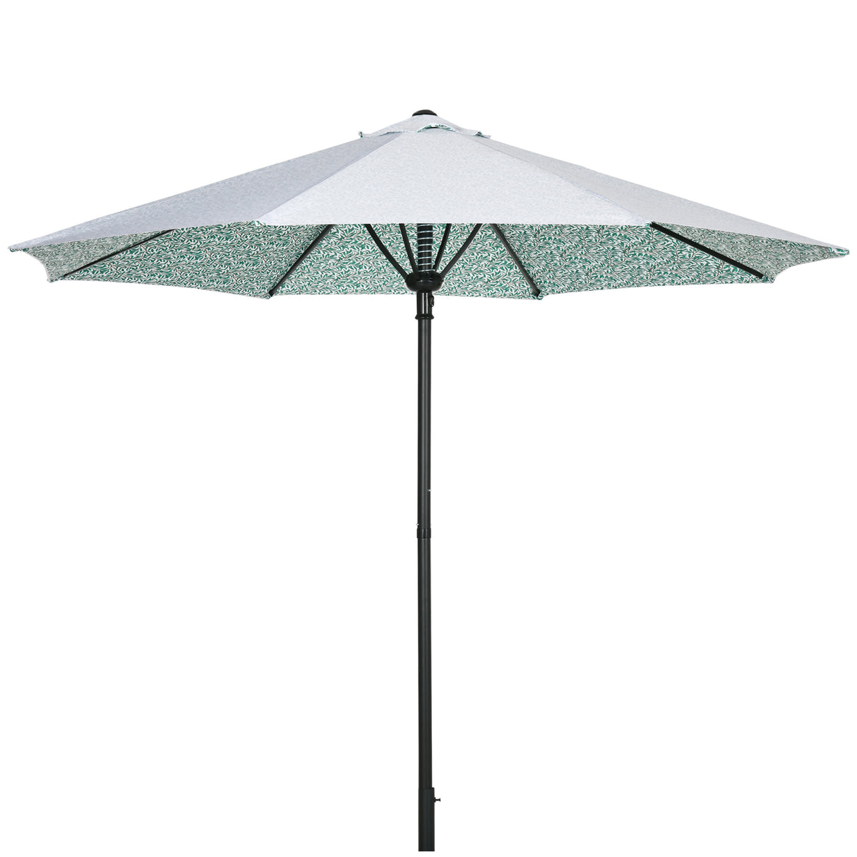 EASYCOMFORT Tuinparasol 3x2,5 m van metaal in 2 delen met 8 baleinen en polyester schoffels