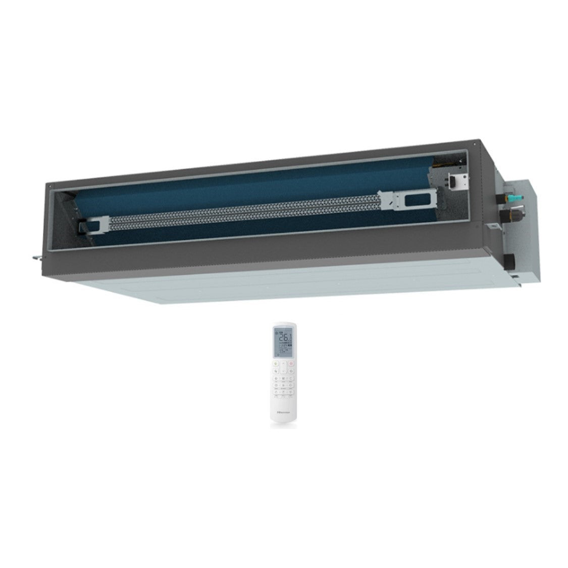 Hisense Ducted Indoor Unit 24000 Btu AUD71UX4RFM8 R-32 Wi-Fi Optioneel met afstandsbediening en standaard bekabelde bediening
