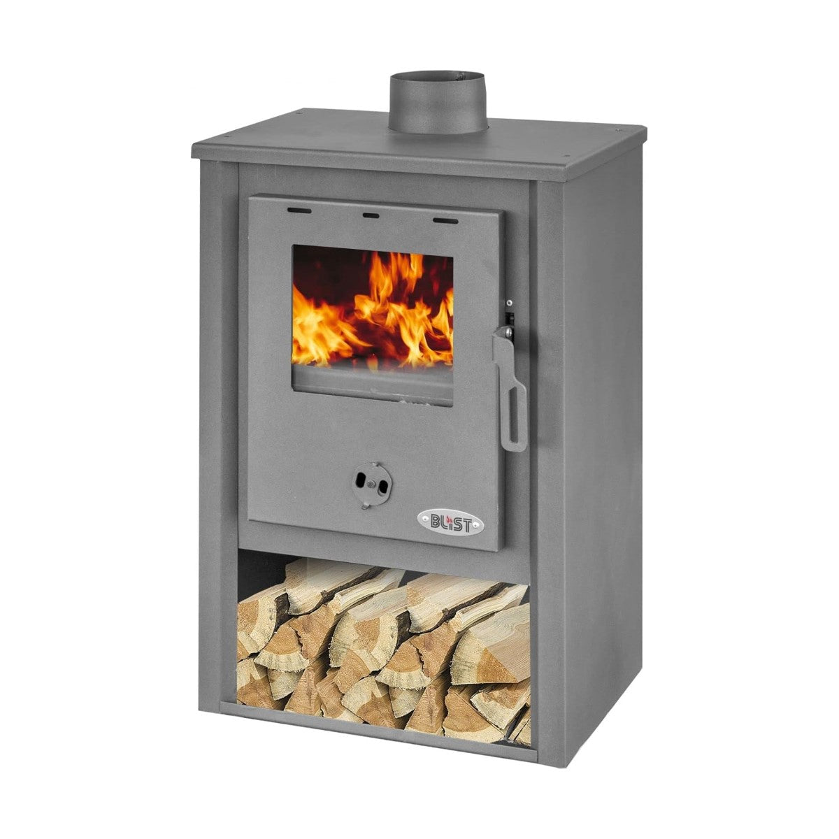 Houtkachel Blist B1 9 kW antraciet zwart