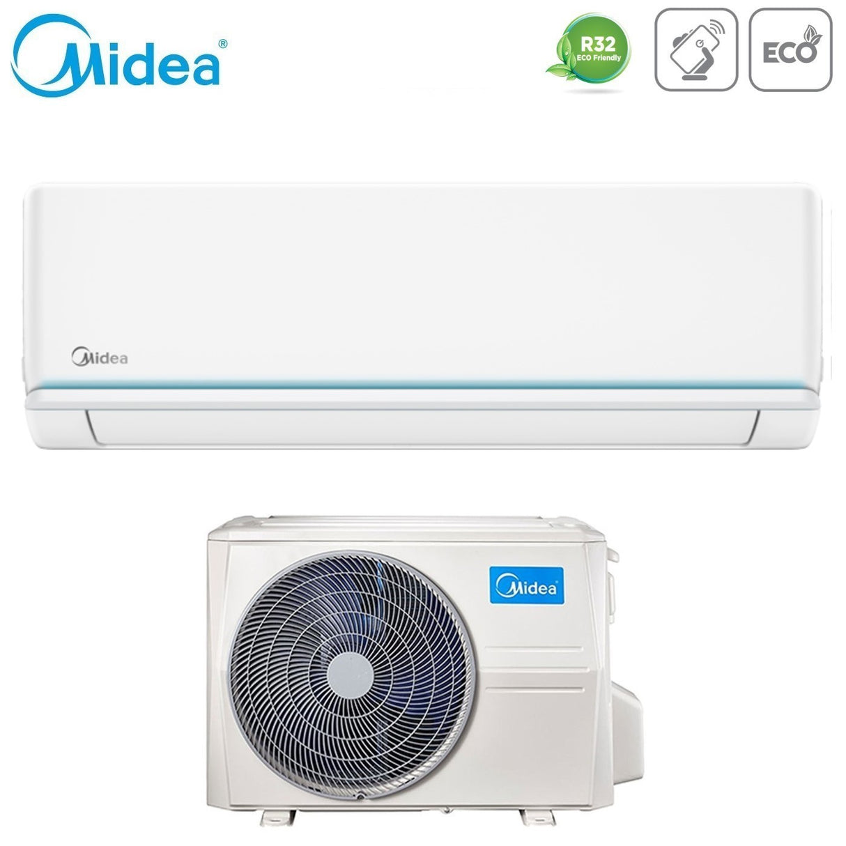 Midea Inverter Airconditioner EVOLUTION-serie 24000 Btu MSAGXDU-24HRFN8 R-32 Wi-Fi Optioneel Klasse A++/A+