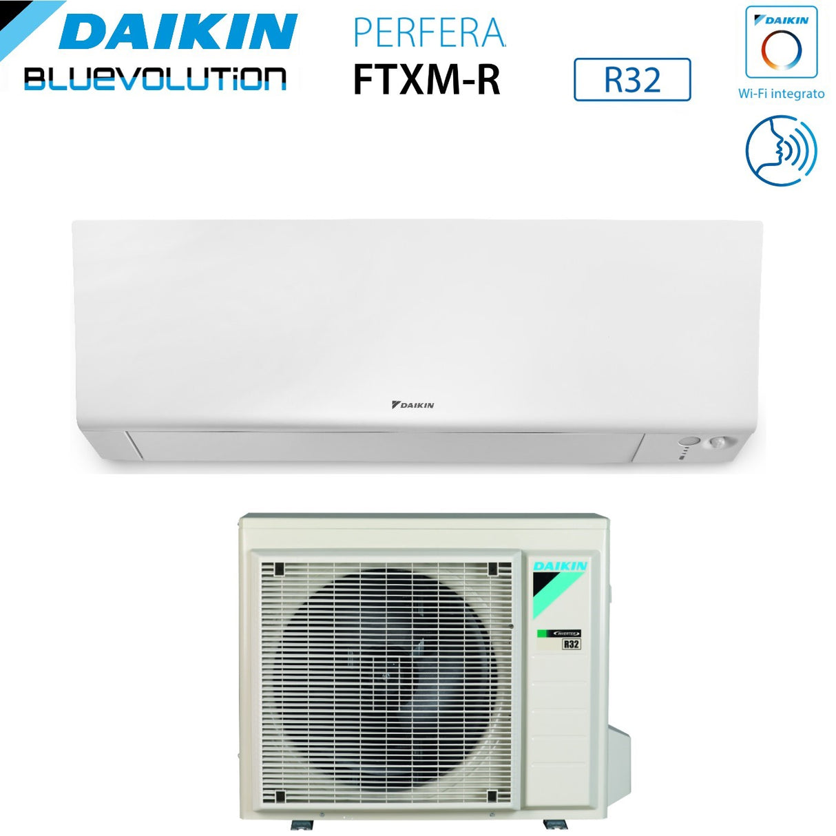 Daikin Bluevolution Inverter Airconditioner PERFERA WALL-serie 12000 BTU FTXM35R + RXM35M R-32 Geïntegreerde Wi-Fi Klasse A+++