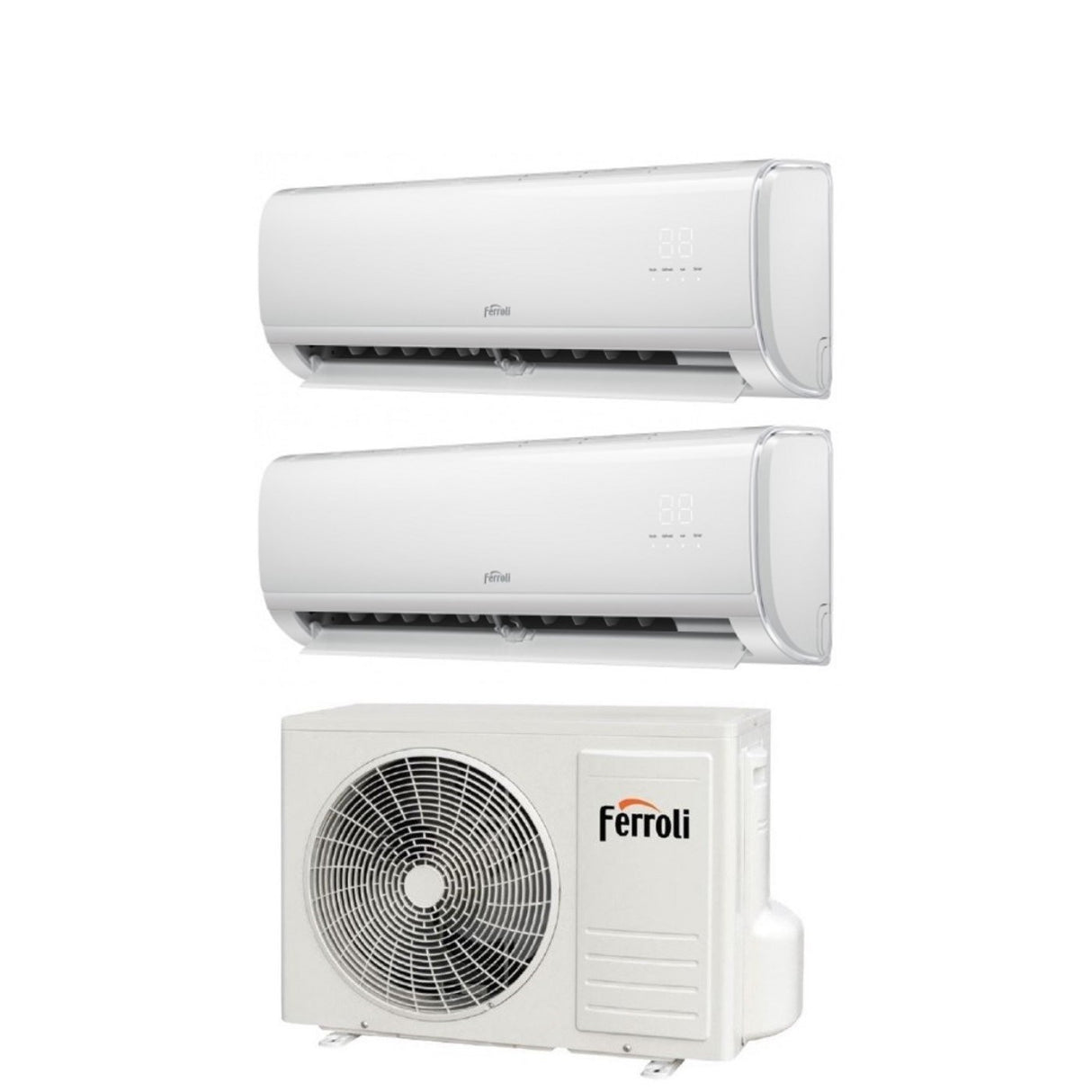 Ferroli Dual Split Inverter Airconditioner GIADA M 12+18 serie met 27-3 R-32 geïntegreerde Wi-Fi 12000+18000