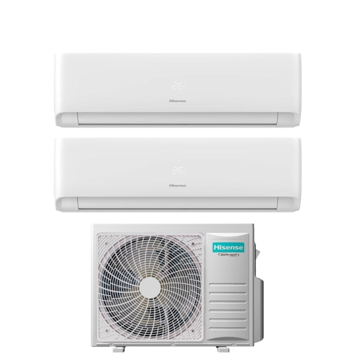 Airconditioner Hisense Dual Split Inverter Serie ECOSENSE 9+9 met 2AMW35U4RGC R-32 Wi-Fi Geïntegreerd 9000+9000
