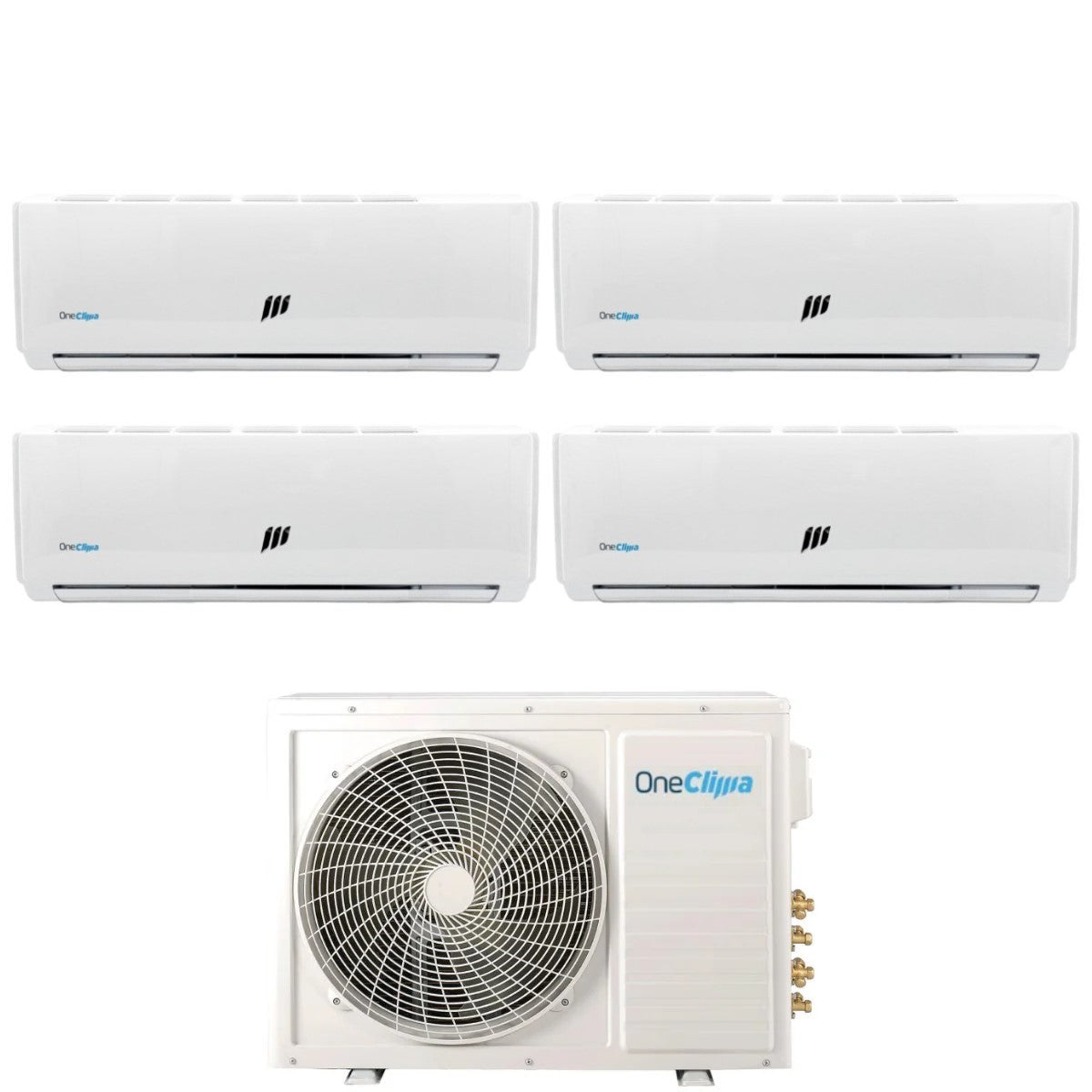 OneClima Quaders Split Inverter Serie PRO 9+9+12+12 met MLT42x5/Y24 R-32 Wi-Fi Optioneel 9000+9000+12000+12000