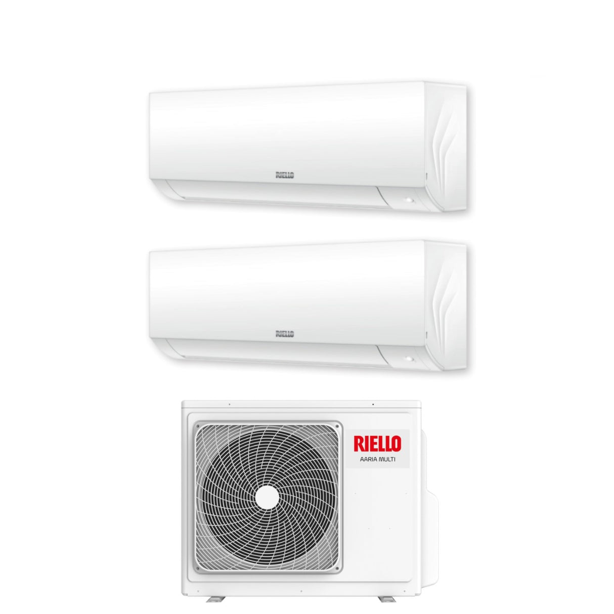 Riello Dual Split Inverter Airconditioner Aaria Plus 9+9 serie met Aaria Multi 250 P R-32 Wi-Fi Optioneel 9000+9000