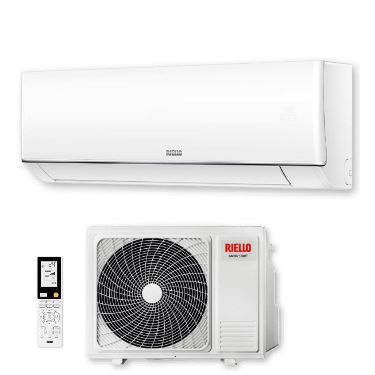 Airconditioner Riello Inverter-serie AARIA START N 24000 Btu AMW 70 ST N R-32 Wi-Fi optioneel 20211074