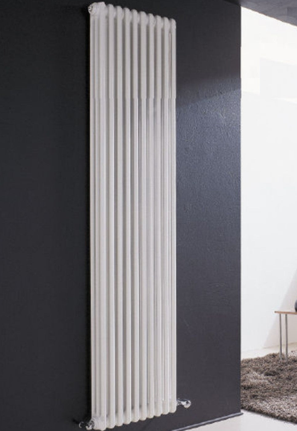 KANSGEBIED Complete Batterijradiator Cordivari Ardesia buisvormige stalen radiator 3 kolommen met 4 elementen h 1800 mm hartafstand 1744 mm