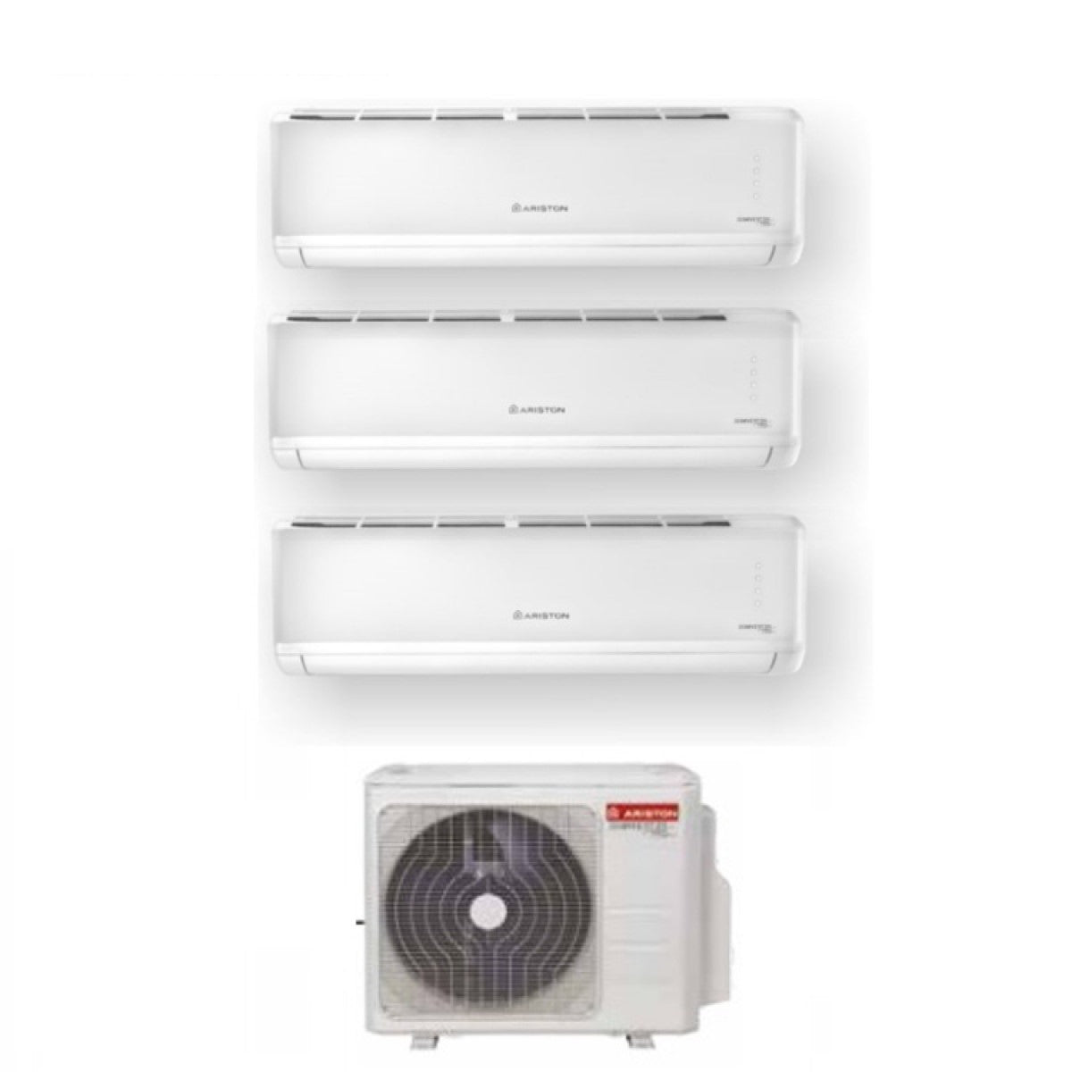 Airconditioner ARISTON TRIAL SPLIT INVERTER serie ALYS PLUS 9+12+12 met 80 XD0C-O R-32 Wi-Fi OPTIONEEL 9000+12000+12000