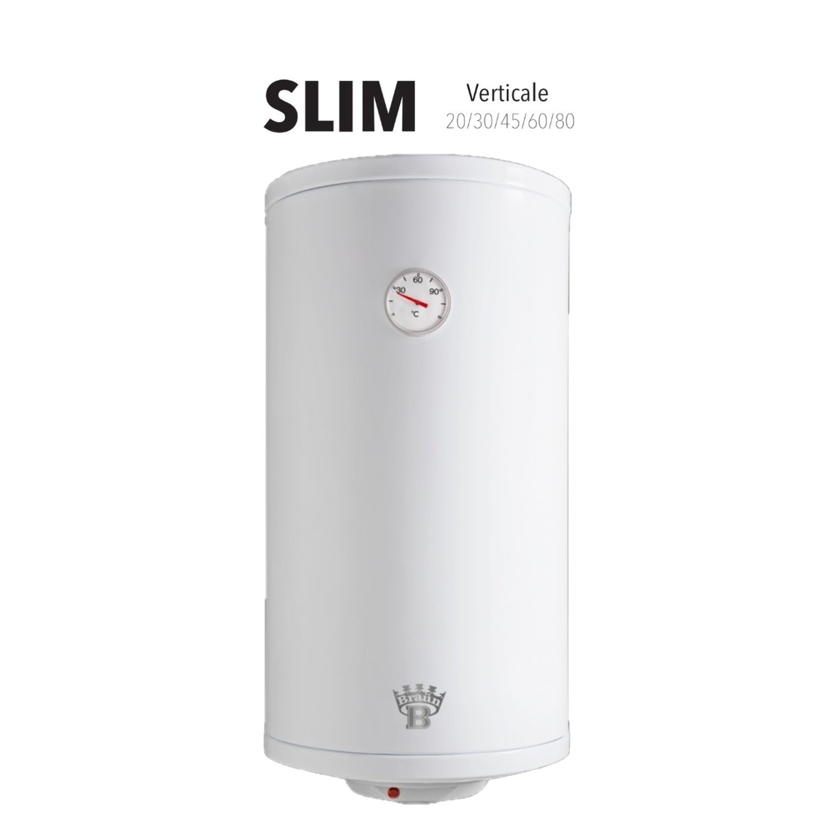 Bandini (Braun) SLIM VERTICALE elektrische boiler - Geflensd 20 liter - 2 jaar garantie