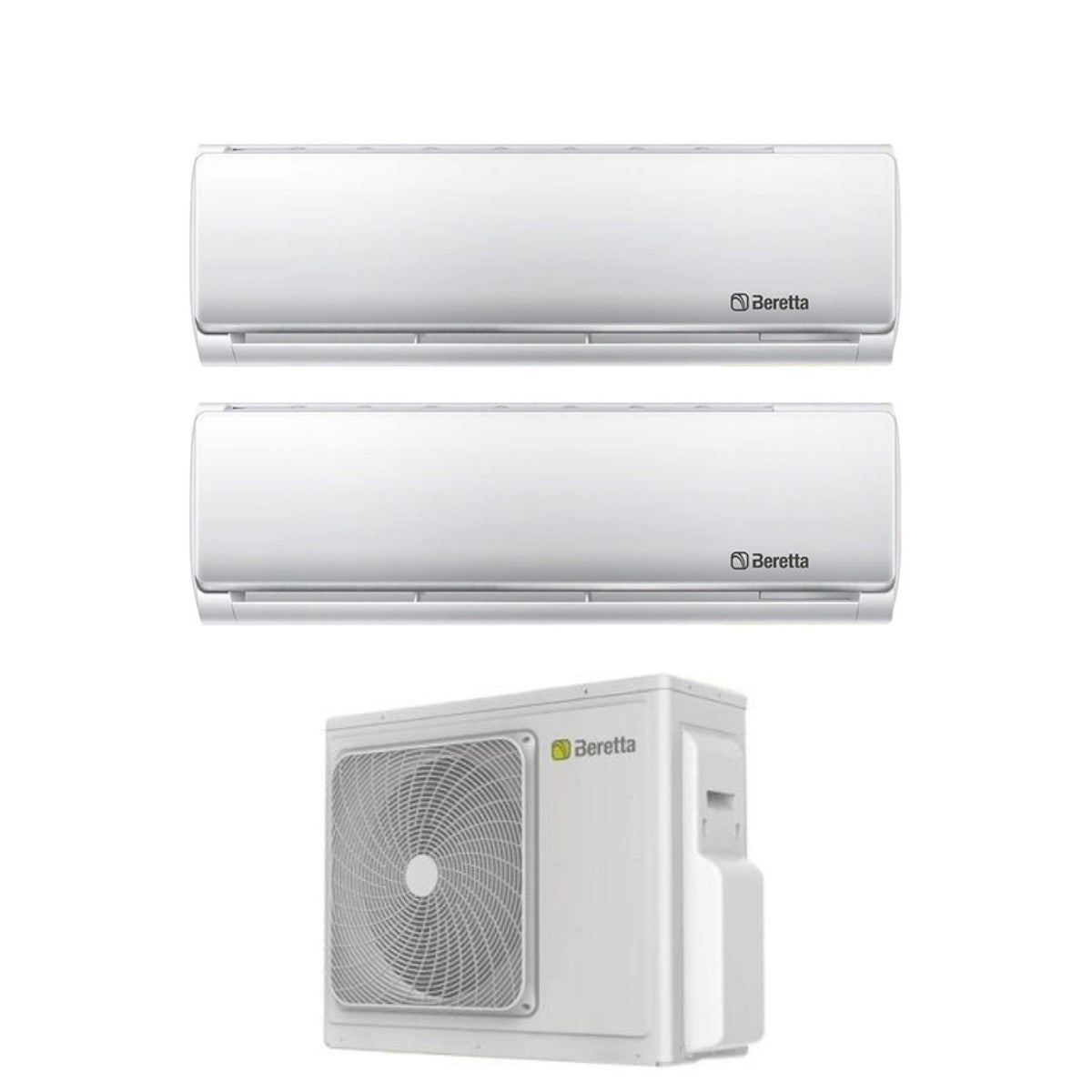 Airconditioner Beretta Dual Split Inverter Serie BREVA 9+12 met 18000-2 R-32 Wi-Fi Optioneel 9000+12000