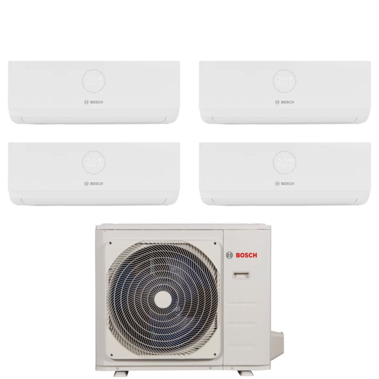 Bosch Airconditioner Split Inverter Panelen CLIMATE 3000i serie 9+9+12+12 met MS 36 OUE R-32 Wi-Fi Optioneel 9000+9000+12000