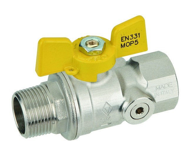 Bugatti vlinderklep met mannelijke/vrouwelijke gasdrukpoortdiameter 1&quot