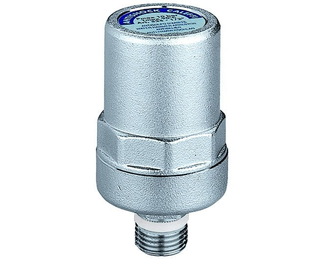 Caleffi waterslagdemper in verchroomd messing P max. werking 10 bar T max. werking 90°C met PTFE-afdichtingsdraad Code 525040