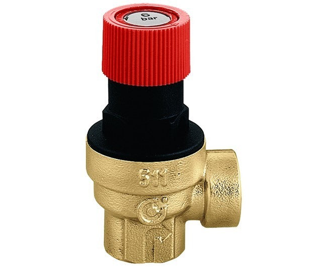 Caleffi Niet-goedgekeurde veiligheidsklep vrouwelijke/vrouwelijke aansluitingen model 1/2&#39&#39 1,5 streepjescode 513415