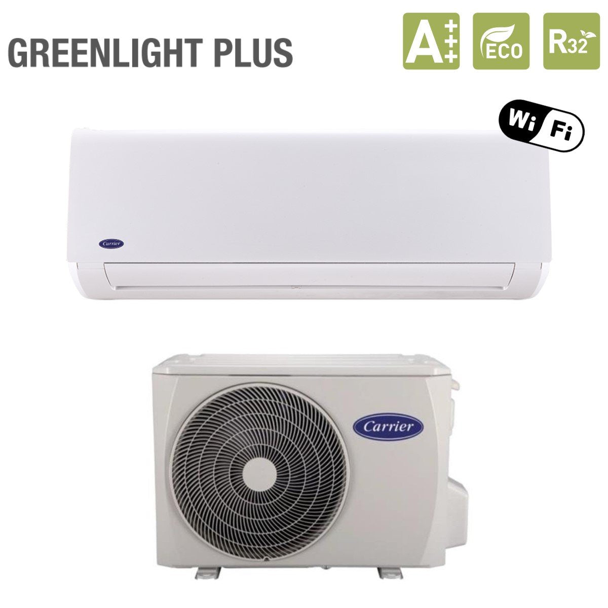 Carrier Inverter Airconditioner GREENLIGHT PLUS serie 9000 Btu 42QHC009D8S + 38QHC009D8S R-32 Geïntegreerde Wi-Fi
