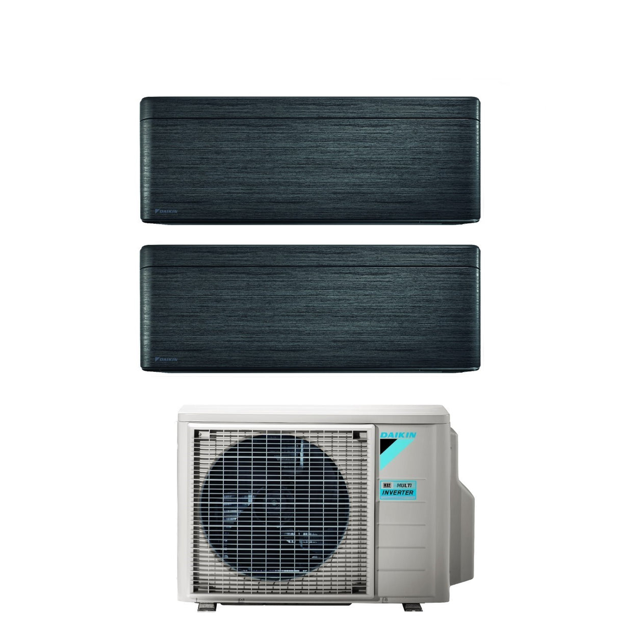 Daikin Bluevolution Dual Split Inverter Airconditioner STIJLVOL ECHT ZWART HOUT 7+7 serie met 2MXM40A R-32 Geïntegreerde Wi-Fi 7000+7000 Zwarte Houtkleur