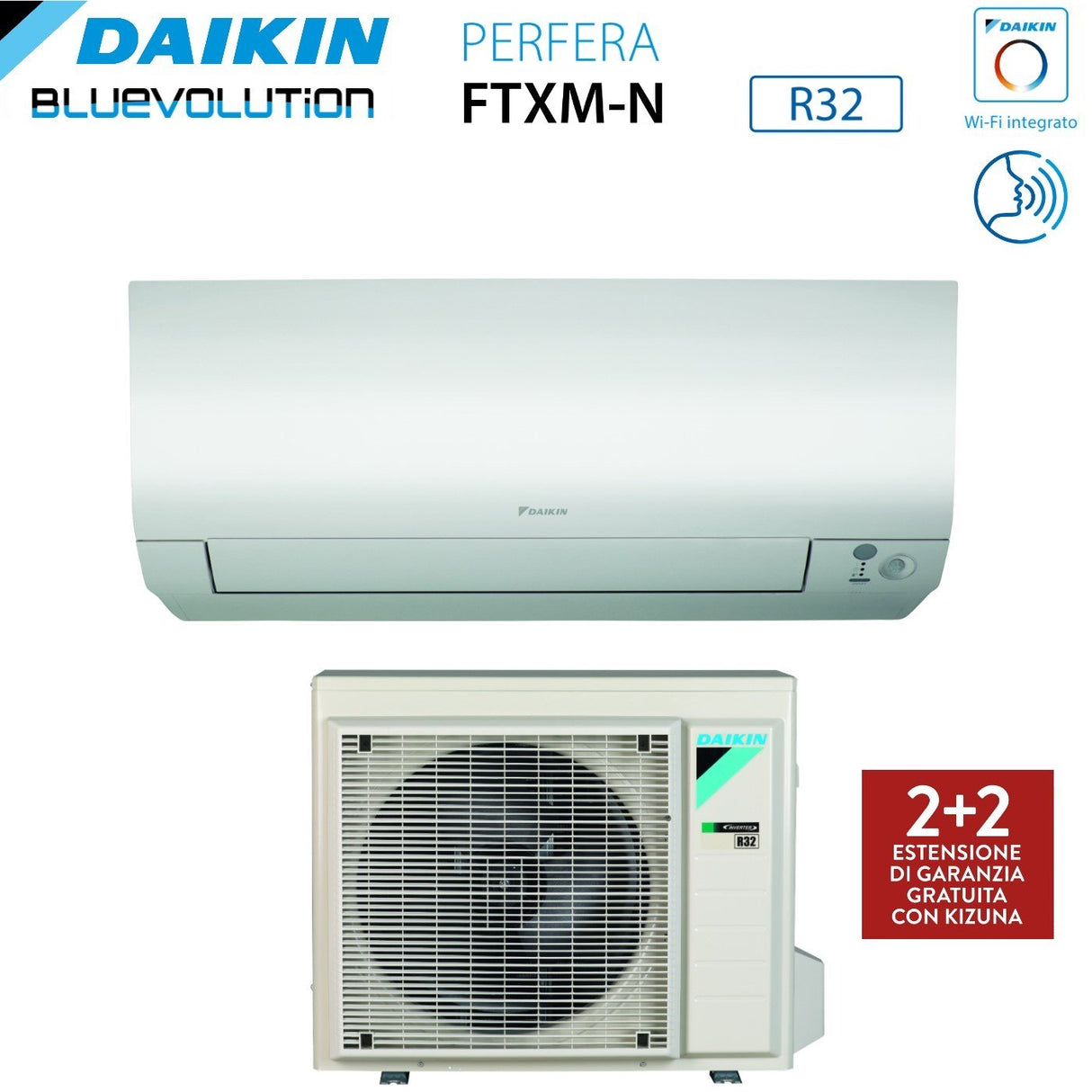 DAIKIN Bluevolution inverterairconditioner PERFERA-serie 12000 BTU FTXM35N R-32 Klasse A+++ Geïntegreerde Wi-Fi