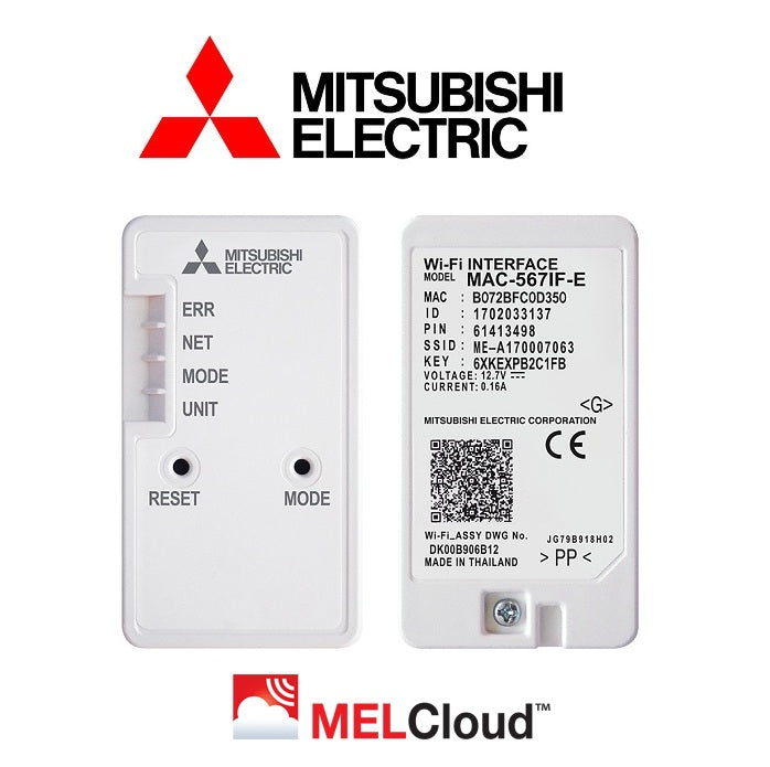 MELCloud Wi-Fi-KAARTINTERFACEBESTURING VOOR MITSUBISHI MAC-557IF-E Airconditioners