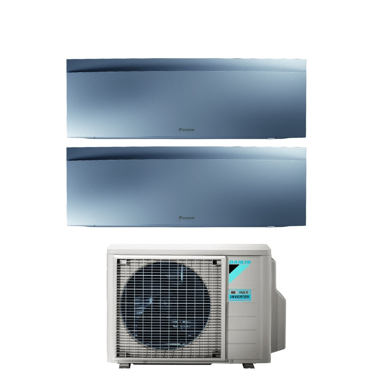 Daikin Bluevolution Dual Split Inverter Airconditioner EMURA SILVER III 7+9 serie met 2MXM40A R-32 Geïntegreerde Wi-Fi 7000+9000 Zilverkleur