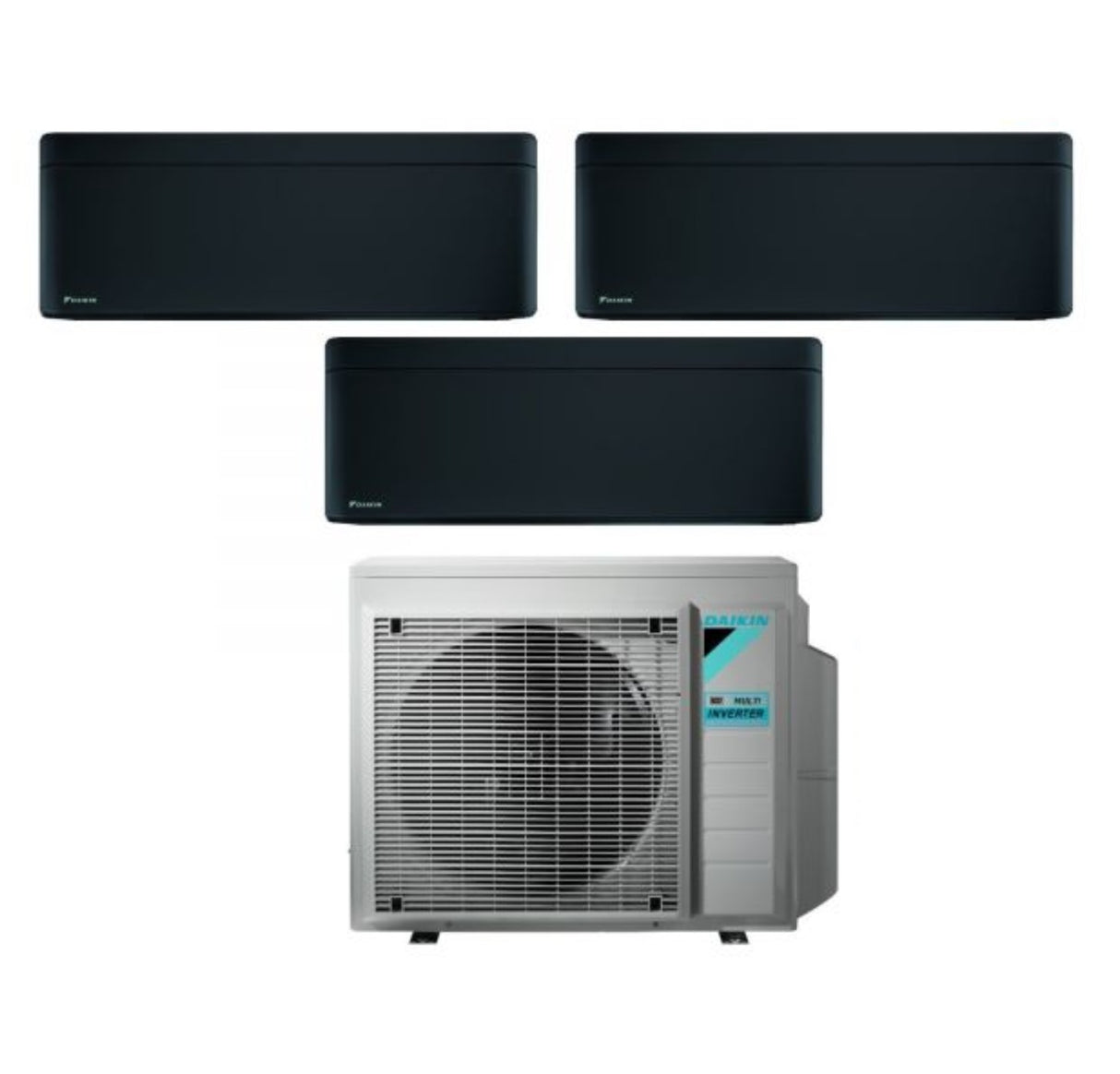 Daikin Bluevolution Trial Split Inverter Airconditioner STIJLVOL ZWART 7+9+12 serie met 3MXM52N R-32 Geïntegreerde Wi-Fi 7000+9000+12000 Zwarte kleur
