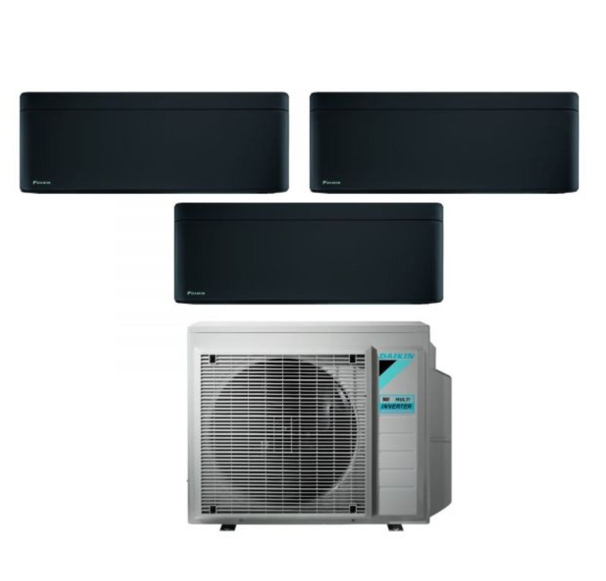 Daikin Bluevolution Trial Split Inverter Airconditioner STIJLVOL ZWART 9+9+9 serie met 3MXM52N R-32 Geïntegreerde Wi-Fi 9000+9000+9000 Zwarte Kleur