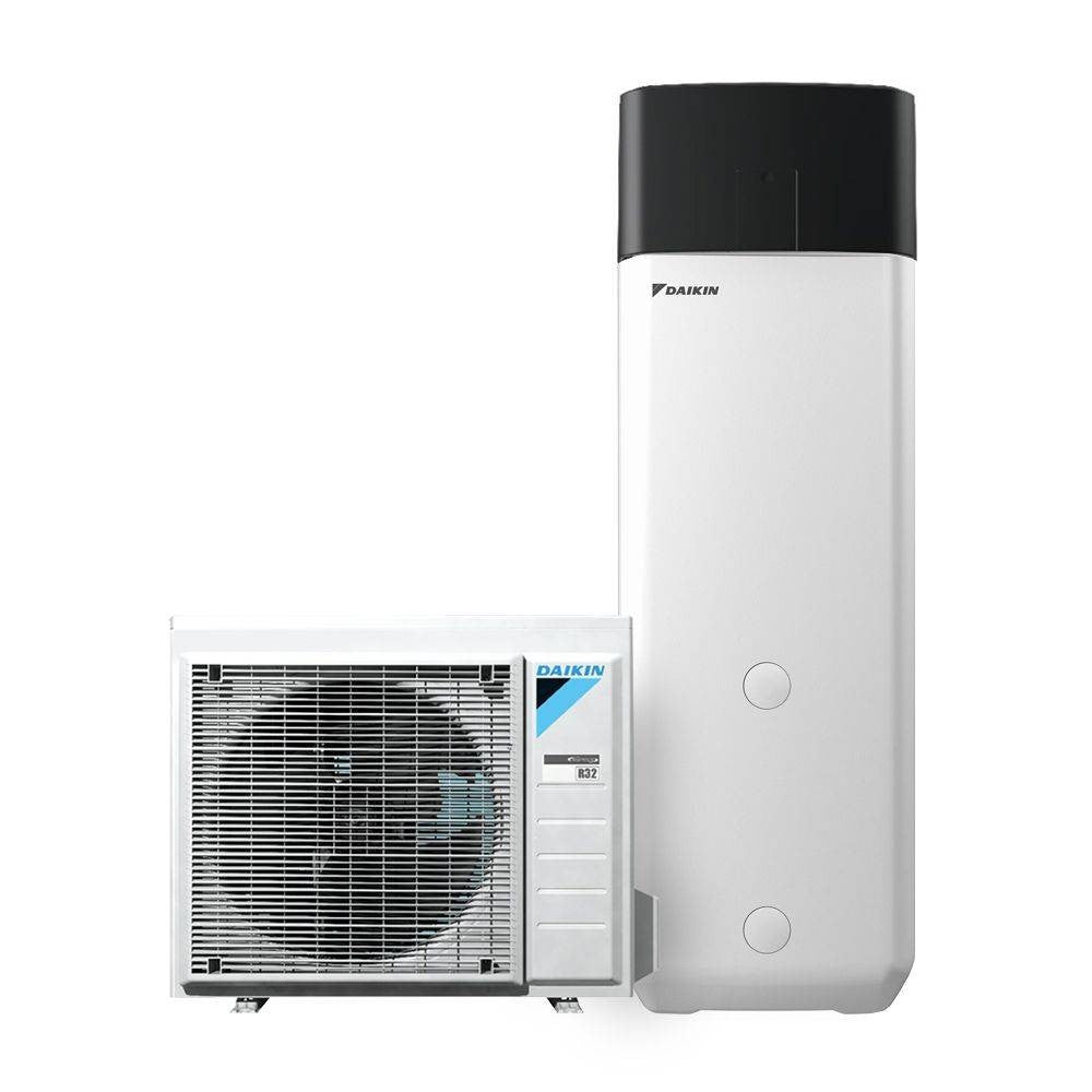 Scaldacqua warmtepomp en Daikin warmtepomp ECH2O ERWQ02AV3 + EKHHP500A2V3 bestelwagen 500 liter R-410