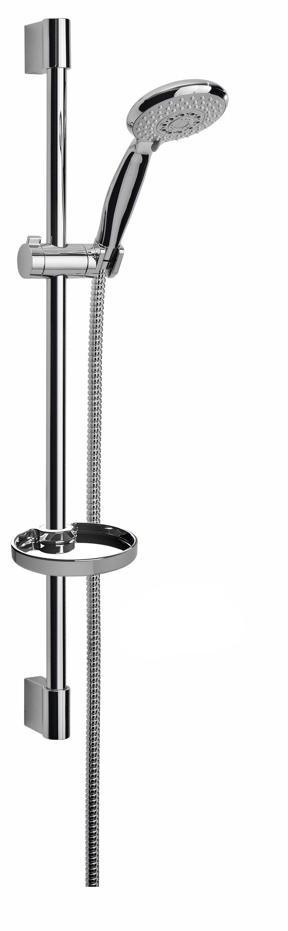 Damast glijstangset mod ECO 204 ZT Bestaande uit stang + zij- en schuif + Mirò douche en 150 cm flexibele buis met zeepbakje