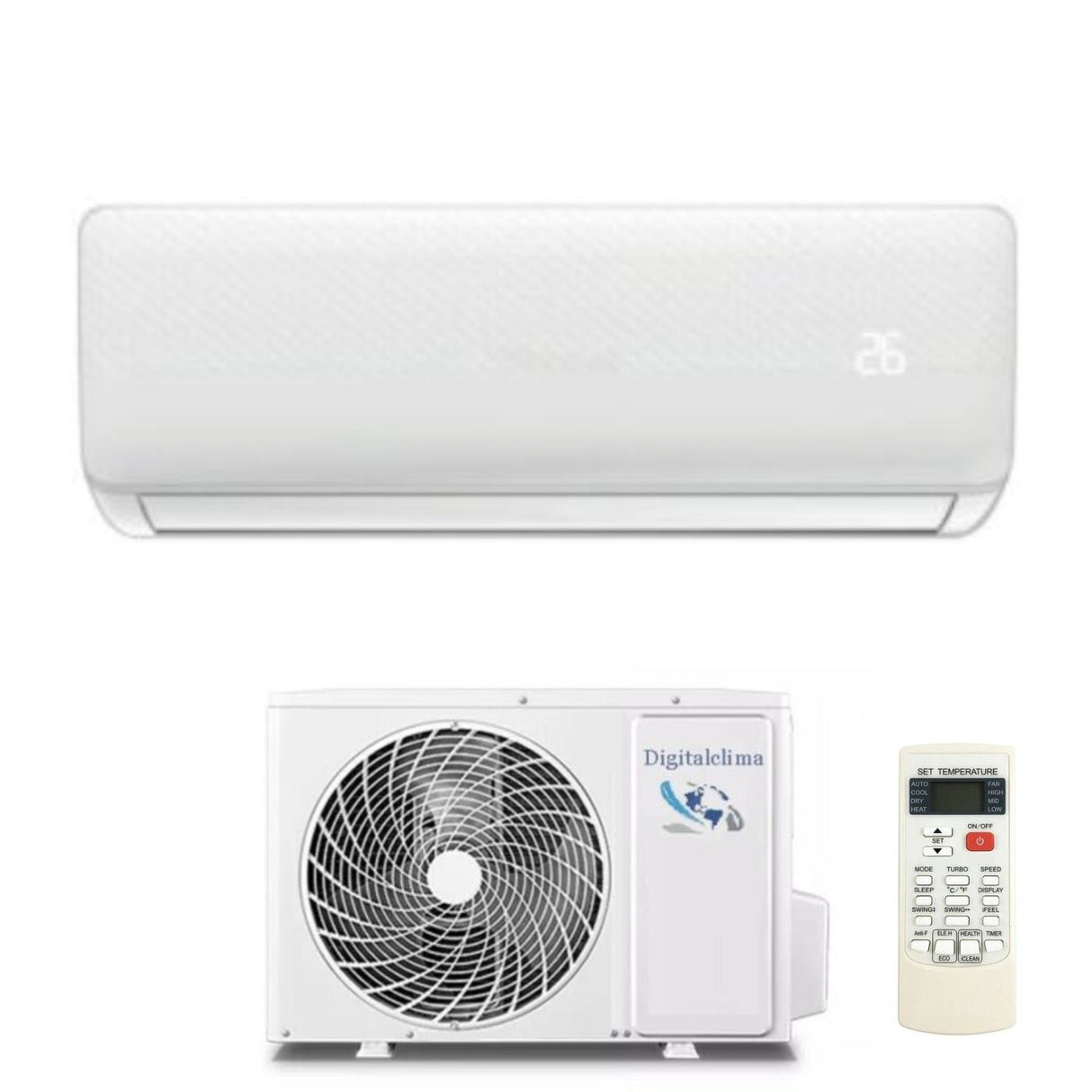 DigitalClima Inverter Airconditioner 9000 Btu ASW-H09C4/FG-EU R-32 Klasse A++/A+