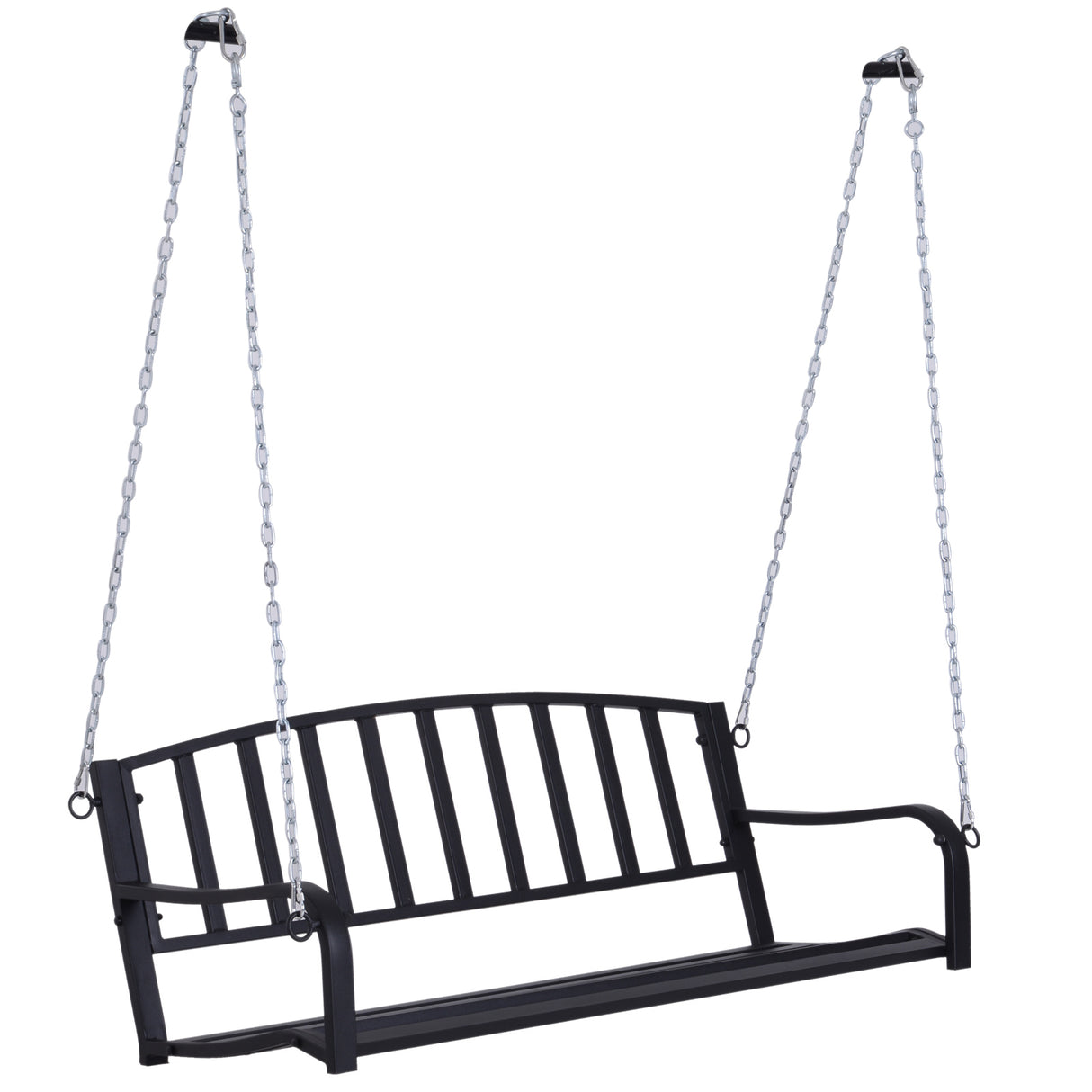 EASYCOMFORT Tuinschommel Hangende Tuinschommel in Zwart Metaal