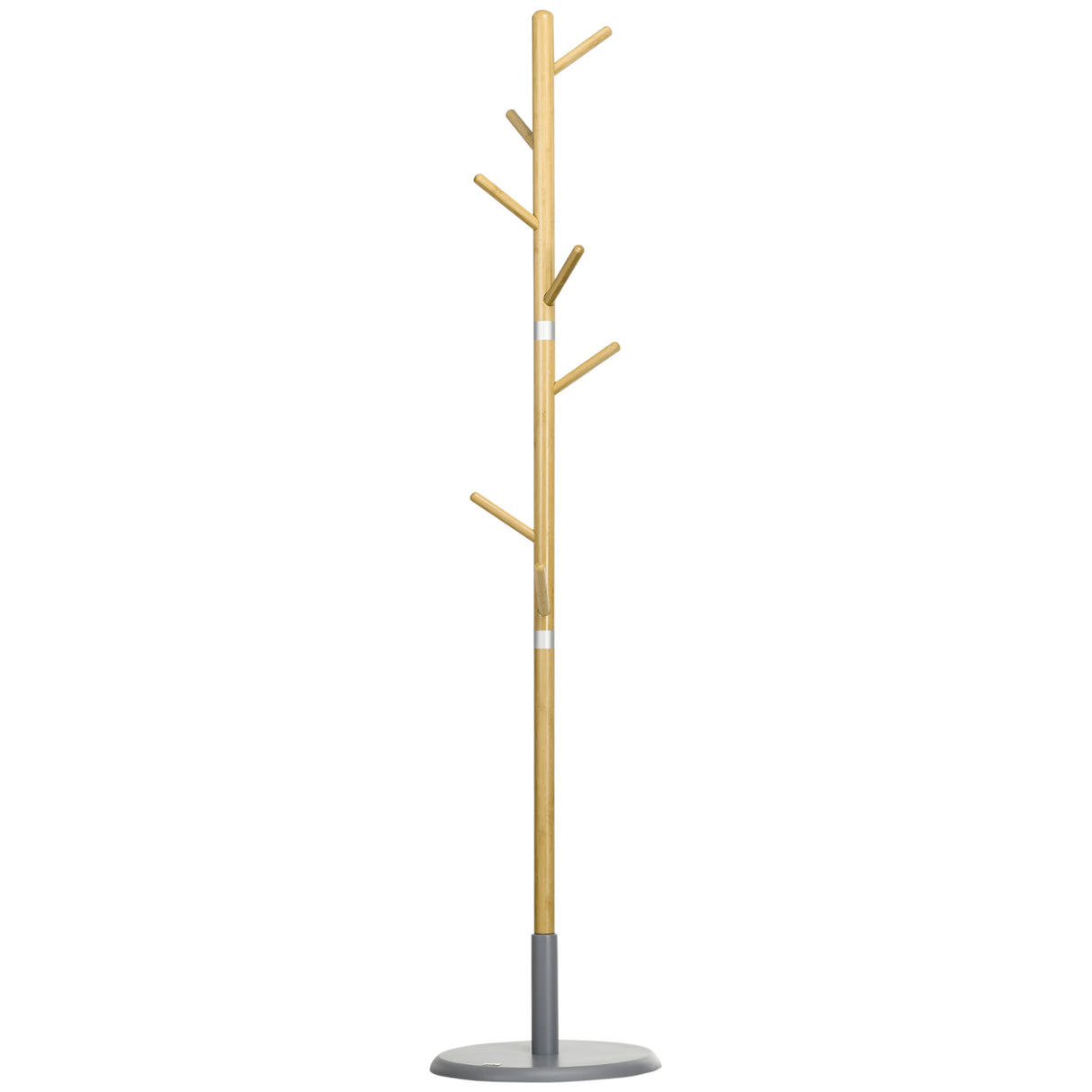 Easycomfort Land-apparaten voor MDF en bamboe voorgerecht met 8 handgrepen en ronde basis in MDF, Ø37,8x175,6 cm